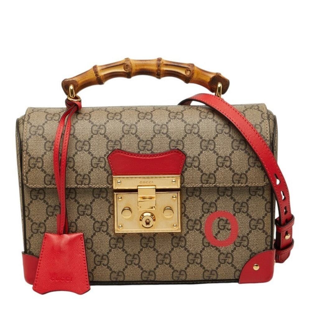 Gucci GG Small Bamboo Handbag Chain Beige